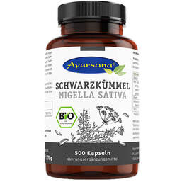 Abbildung: Bio Schwarzkümmel Kapseln vegan 500 St, Kapseln PZN 14309379