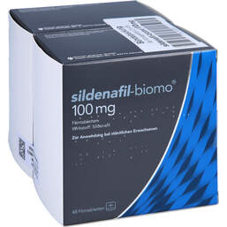 Abbildung: Sildenafil biomo 100 mg Filmtabletten 96 St, Filmtabletten PZN 14312619