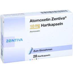 Abbildung: Atomoxetin Zentiva 10 mg Hartkapseln 28 St, Hartkapseln PZN 14313406
