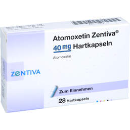 Abbildung: Atomoxetin Zentiva 40 mg Hartkapseln 28 St, Hartkapseln PZN 14313470