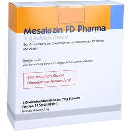 Abbildung: Mesalazin FD Pharma 1 g Rektalschaum 70 g, Rektalschaum PZN 14317686