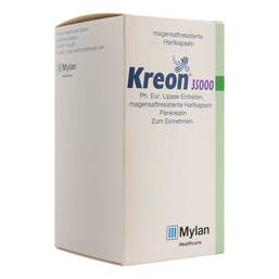 Abbildung: Kreon 35.000 Ph.Eur.Lipase Einheiten magensaftresistent Hartkapseln  50 St, Magensaftresistente Hartkapseln PZN 14327710 