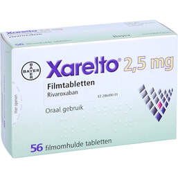 Abbildung: Xarelto 2,5 mg Filmtabletten 1X56 St, Filmtabletten PZN 14328678