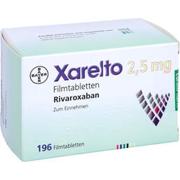 Abbildung: Xarelto 2,5 mg Filmtabletten 1X196 St, Filmtabletten PZN 14328684