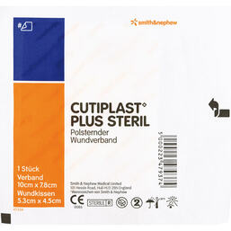 Abbildung: Cutiplast Plus steril 7,8x10 cm Verband 55 St, Verband PZN 14329583