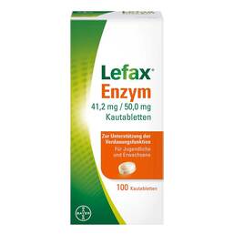 Abbildung: Lefax Enzym Kautabletten 100 St, Kautabletten PZN 14329991