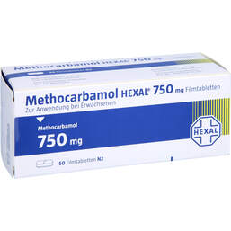 Abbildung: Methocarbamol Hexal 750 mg Filmtabletten 50 St, Filmtabletten PZN 14331137
