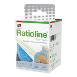 Abbildung: Ratioline Sport-Tape 5 cmx5 m türkis 1 St, Pflaster PZN 14341443