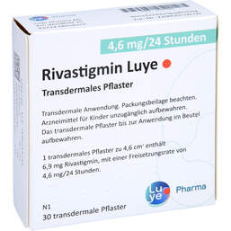 Abbildung: Rivastigmin Luye 4,6 mg / 24 Std. transderm.Pflaster 30 St, Pflaster transdermal PZN 14347693
