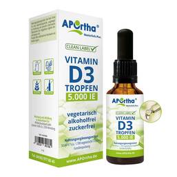 Abbildung: Aportha Vitamin D3 Tropfen 5.000 I.E. 125 µg 50 ml, Tropfen PZN 14347960