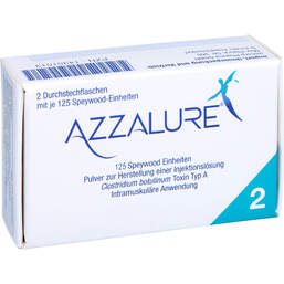 Abbildung: Azzalure 125 Speywood-Einheiten P.z.H.einer Injektionslösung 2 St, Pulver zur Herstellung einer Injektionslösung PZN 14351513