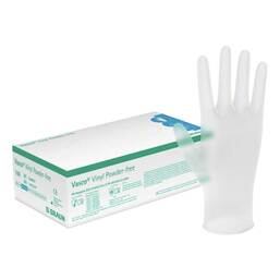 Abbildung: Vasco Vinyl powderfree Untersuchungshandschuhe unsteril L 100 St, Handschuhe PZN 14351602