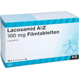 Abbildung: Lacosamid AbZ 100 mg Filmtabletten 56 St, Filmtabletten PZN 14352375