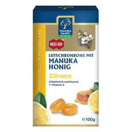 Abbildung: Manuka Mgo 400 + Lutschbonbons Zitrone Bonbons, 100 g PZN 14355209