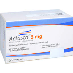 Abbildung: Aclasta 5 mg Infusionslösung 100 ml, Infusionslösung PZN 14357102
