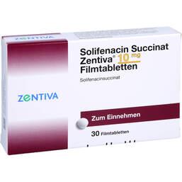 Abbildung: Solifenacin Succinat Zentiva 10 mg Filmtabletten 30 St, Filmtabletten PZN 14358372