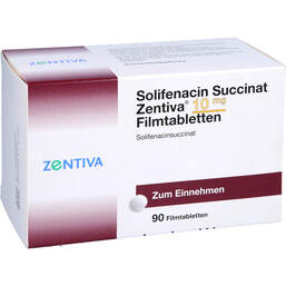 Abbildung: Solifenacin Succinat Zentiva 10 mg Filmtabletten 90 St, Filmtabletten PZN 14358403