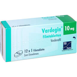 Abbildung: Vardegin 10 mg Filmtabletten 12 St, Filmtabletten PZN 14360653