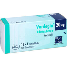 Abbildung: Vardegin 20 mg Filmtabletten 12 St, Filmtabletten PZN 14360699