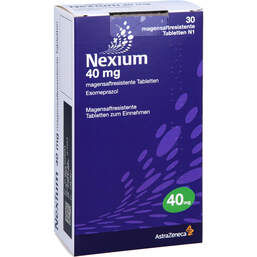 Abbildung: Nexium 40 mg magensaftresistente Tabletten 30 St, Tabletten magensaftresistent PZN 14360908