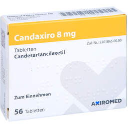 Abbildung: Candaxiro 8 mg Tabletten 56 St, Tabletten PZN 14363114