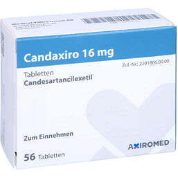 Abbildung: Candaxiro 16 mg Tabletten 56 St, Tabletten PZN 14363143