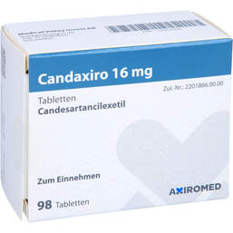 Abbildung: Candaxiro 16 mg Tabletten 98 St, Tabletten PZN 14363166