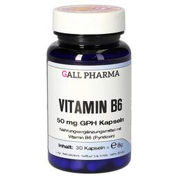Abbildung: Vitamin B6 50 mg GPH Kapseln 30 St, Kapseln PZN 14364786