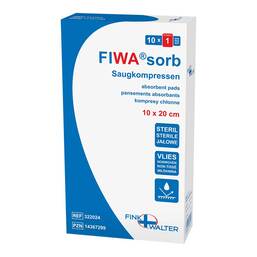 Abbildung: Saugkompressen 10x20 cm steril Vlies Fiwasorb 10 St, Kompressen PZN 14367299