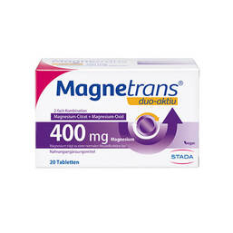 Abbildung: Magnetrans duo-aktiv 400 mg Tabletten Tabletten, 20 St PZN 14367543