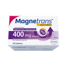 Abbildung: Magnetrans duo-aktiv 400 mg Tabletten Tabletten, 100 St PZN 14367572