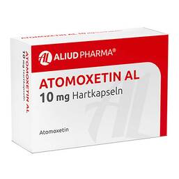 Abbildung: Atomoxetin AL 10 mg Hartkapseln 28 St, Hartkapseln PZN 14373905