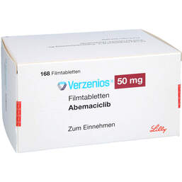 Abbildung: Verzenios 50 mg Filmtabletten 168 St, Filmtabletten PZN 14375790