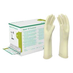 Abbildung: Vasco OP Powdered Handschuhe Latex Größe 7,0 naturweiß 2X50 St, Handschuhe PZN 14382726