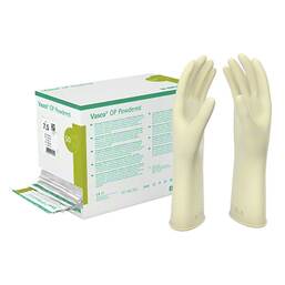 Abbildung: Vasco OP Powdered Handschuhe Latex Größe 8,0 naturweiß 2X50 St, Handschuhe PZN 14382749