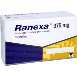 Abbildung: Ranexa 375 mg Retardtabletten 100 St, Retard-Tabletten PZN 14385481
