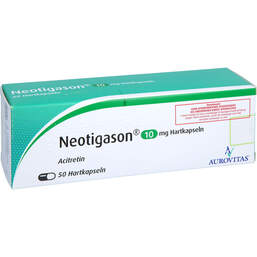 Abbildung: Neotigason 10 mg Hartkapseln 50 St, Hartkapseln PZN 14399230
