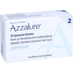 Abbildung: Azzalure 125 Speywood-Einheiten P.z.H.einer Injektionslösung 2 St, Pulver zur Herstellung einer Injektionslösung PZN 14399419