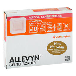 Abbildung: Allevyn Gentle Border 10x10 cm Schaumverband 10 St, Verband PZN 14403807