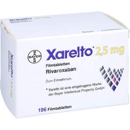 Abbildung: Xarelto 2,5 mg Filmtabletten 1X196 St, Filmtabletten PZN 14406473
