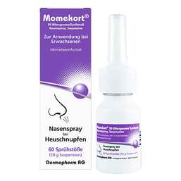 Abbildung: Momekort 50 µg / Sprühst. Nasenspray Suspension Nasenspray, 10 g PZN 14406622