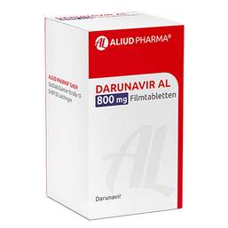 Abbildung: Darunavir AL 800 mg Filmtabletten 90 St, Filmtabletten PZN 14407337