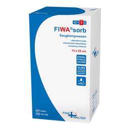 Abbildung: Saugkompressen 15x25 cm steril Fiwasorb 12 St, Kompressen PZN 14411586