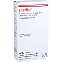 Abbildung: Enstilar 50 µg / g + 0,5 mg / g Schaum z.Anw.auf d.Haut 2X60 g, Schaum PZN 14411600
