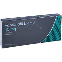 Abbildung: Vardenafil-biomo 10 mg Filmtabletten 8 St, Filmtabletten PZN 14413160