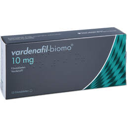 Abbildung: Vardenafil-biomo 10 mg Filmtabletten 12 St, Filmtabletten PZN 14413177