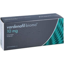 Abbildung: Vardenafil-biomo 10 mg Filmtabletten 24 St, Filmtabletten PZN 14413183