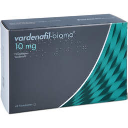 Abbildung: Vardenafil-biomo 10 mg Filmtabletten 48 St, Filmtabletten PZN 14413208