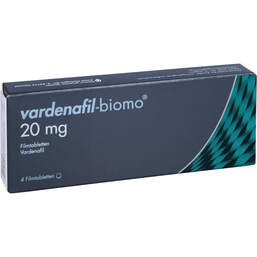 Abbildung: Vardenafil-biomo 20 mg Filmtabletten 4 St, Filmtabletten PZN 14413243
