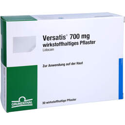Abbildung: Versatis 700 mg wirkstoffhaltiges Pflaster 30 St, Pflaster PZN 14415360
